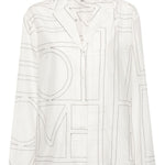 Camicia con monogramma in bianco 