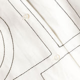 Camicia con monogramma in bianco 