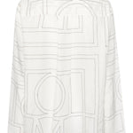 Camicia con monogramma in bianco 