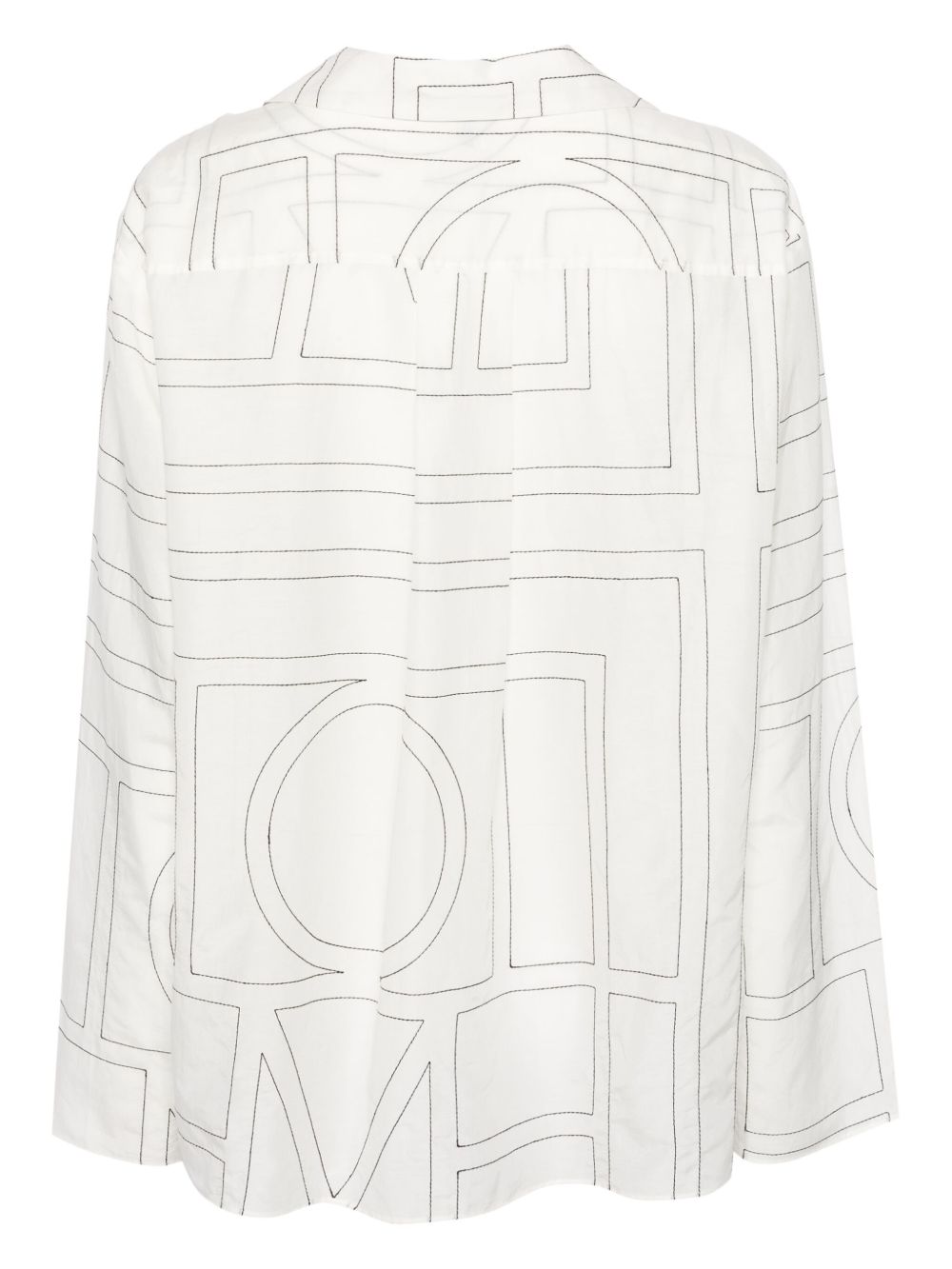 Camicia con monogramma in bianco 