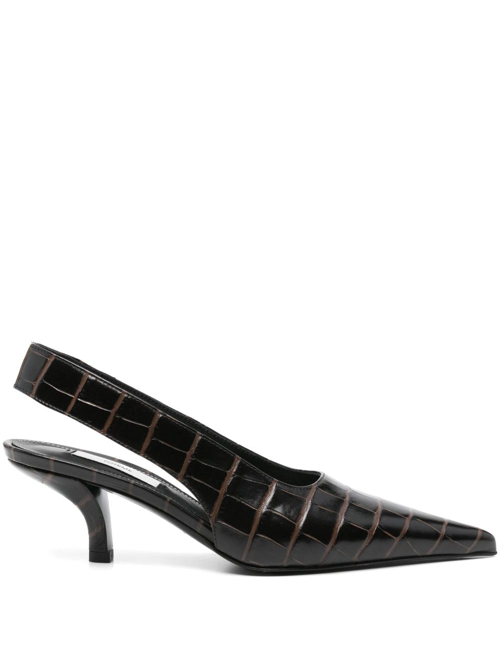 Décolleté slingback in marrone cocco toteme - donna 