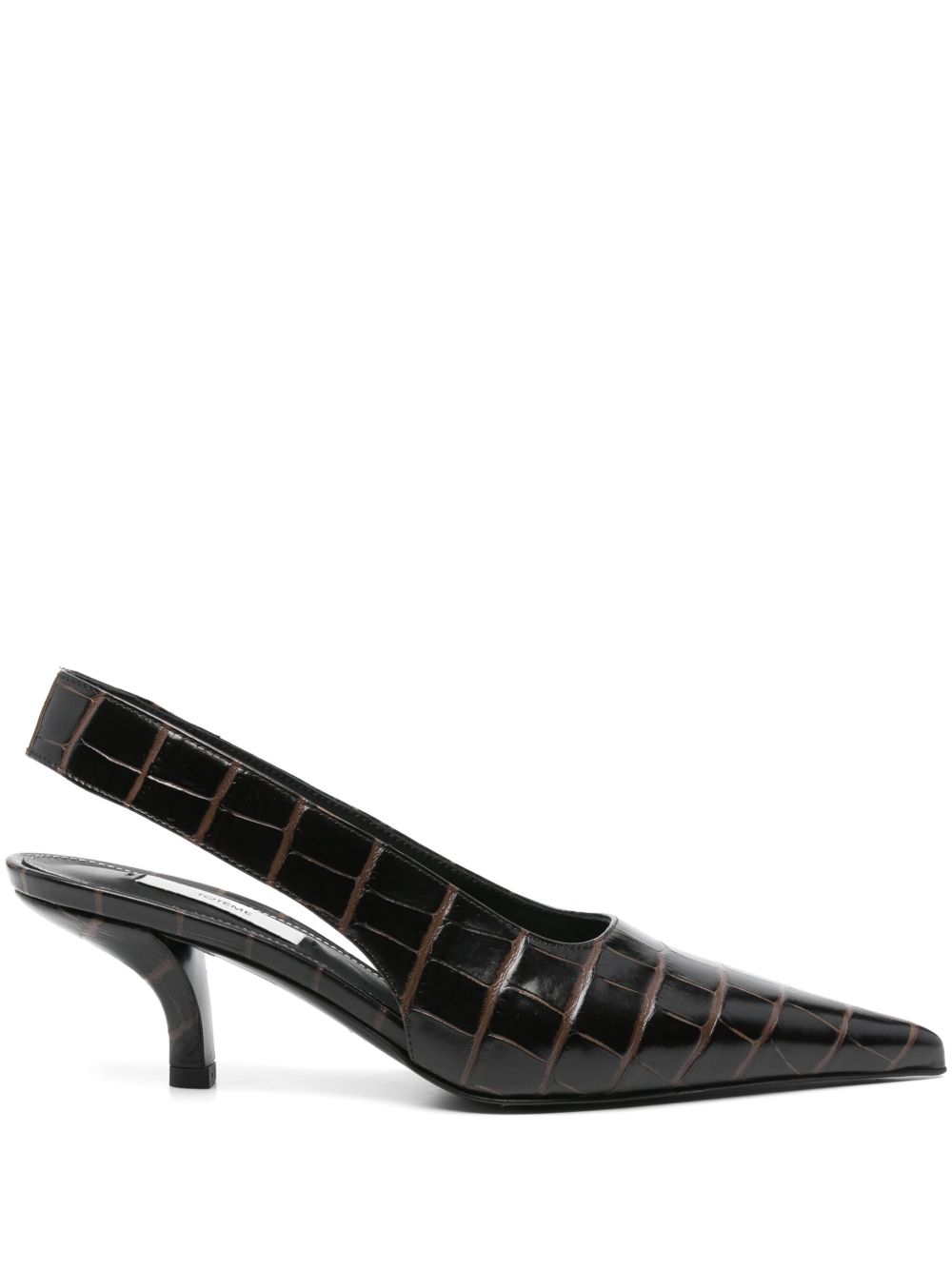 Décolleté slingback in marrone cocco toteme - donna 