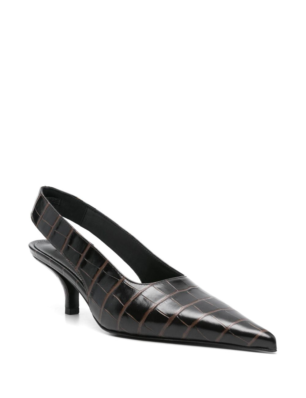 Décolleté slingback in marrone cocco toteme - donna 