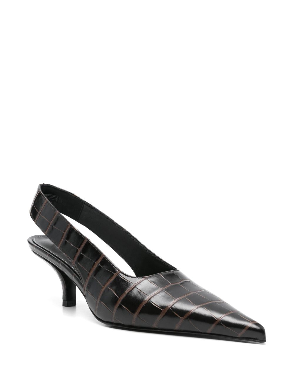 Décolleté slingback in marrone cocco toteme - donna 