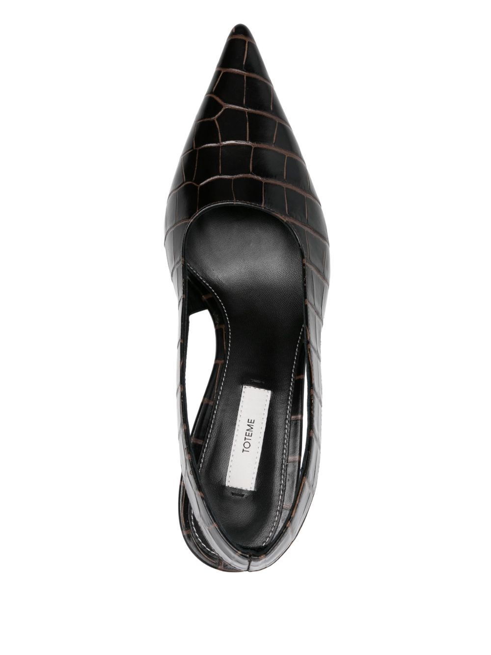 Décolleté slingback in marrone cocco toteme - donna 