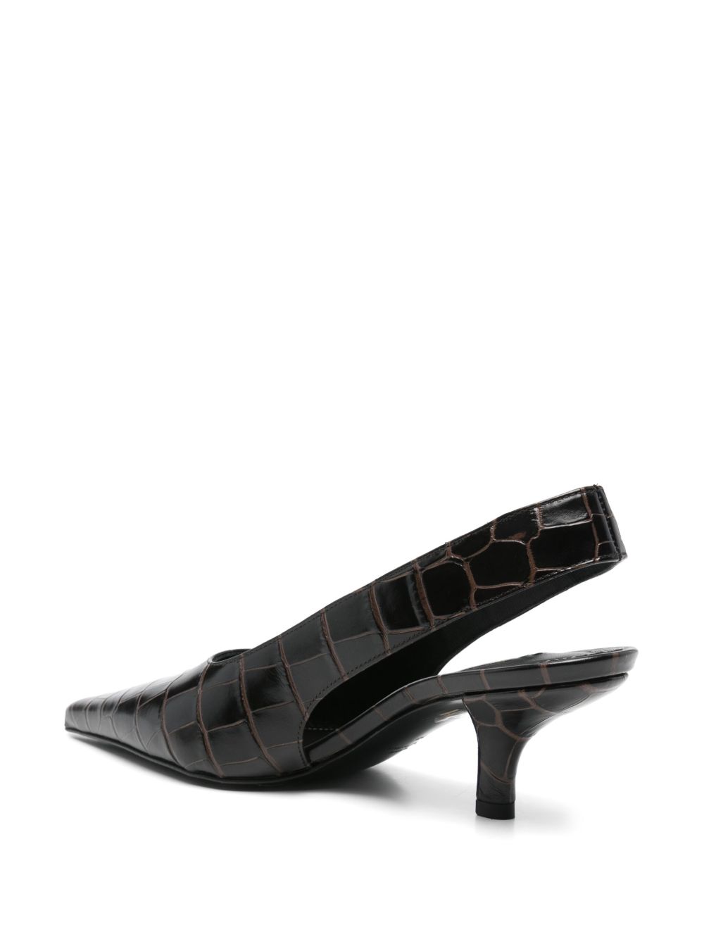 Décolleté slingback in marrone cocco toteme - donna 