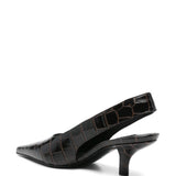 Décolleté slingback in marrone cocco toteme - donna 