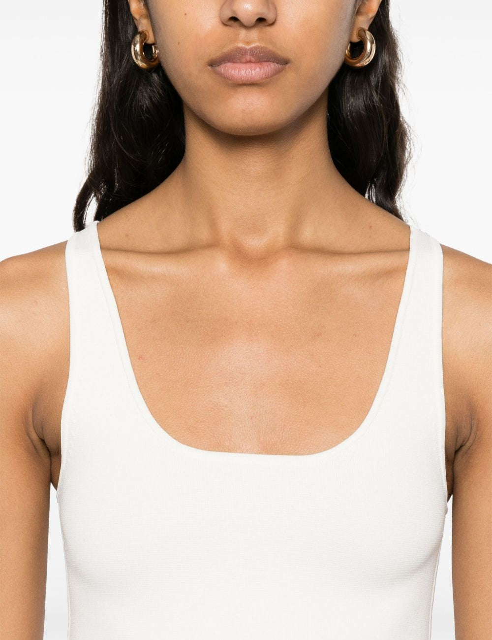 Canotta lavorata a maglia in bianco Toteme - donna 
