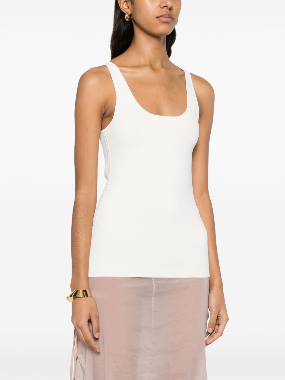 Canotta lavorata a maglia in bianco Toteme - donna 