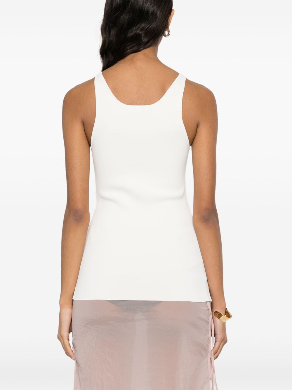 Canotta lavorata a maglia in bianco Toteme - donna 