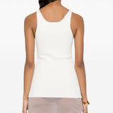 Canotta lavorata a maglia in bianco Toteme - donna 