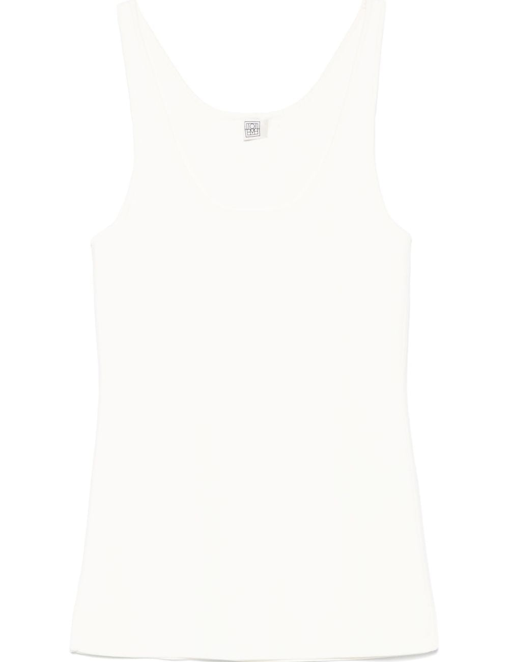 Canotta lavorata a maglia in bianco Toteme - donna 