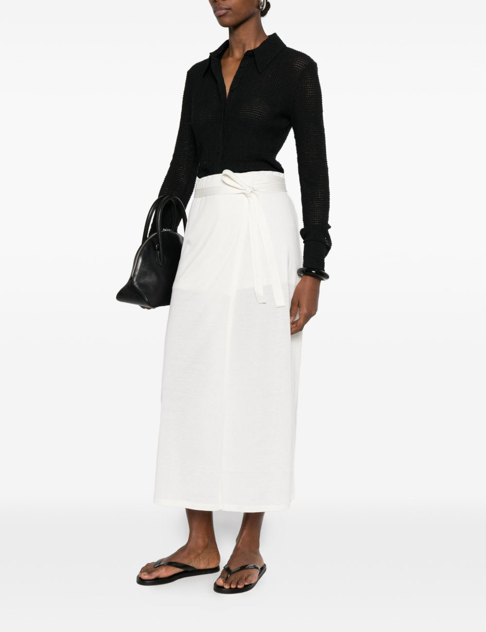 Gonna midi a portafoglio in bianco Toteme - donna 