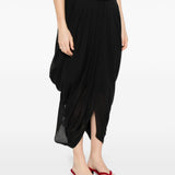 Gonna drapeggiata cocoon in nero Toteme - donna 