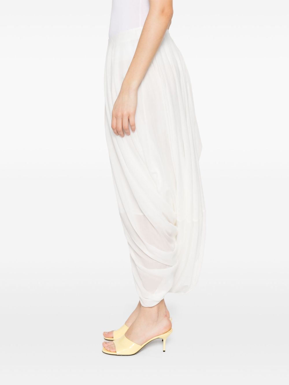 Gonna drapeggiata cocoon in bianco Toteme - donna 