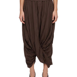 Gonna asimmetrica drappeggiata Cocoon in marrone 