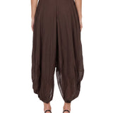 Gonna asimmetrica drappeggiata Cocoon in marrone 