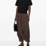 Gonna asimmetrica drappeggiata Cocoon in marrone 