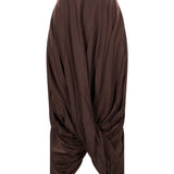 Gonna asimmetrica drappeggiata Cocoon in marrone 