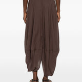 Gonna asimmetrica drappeggiata Cocoon in marrone 