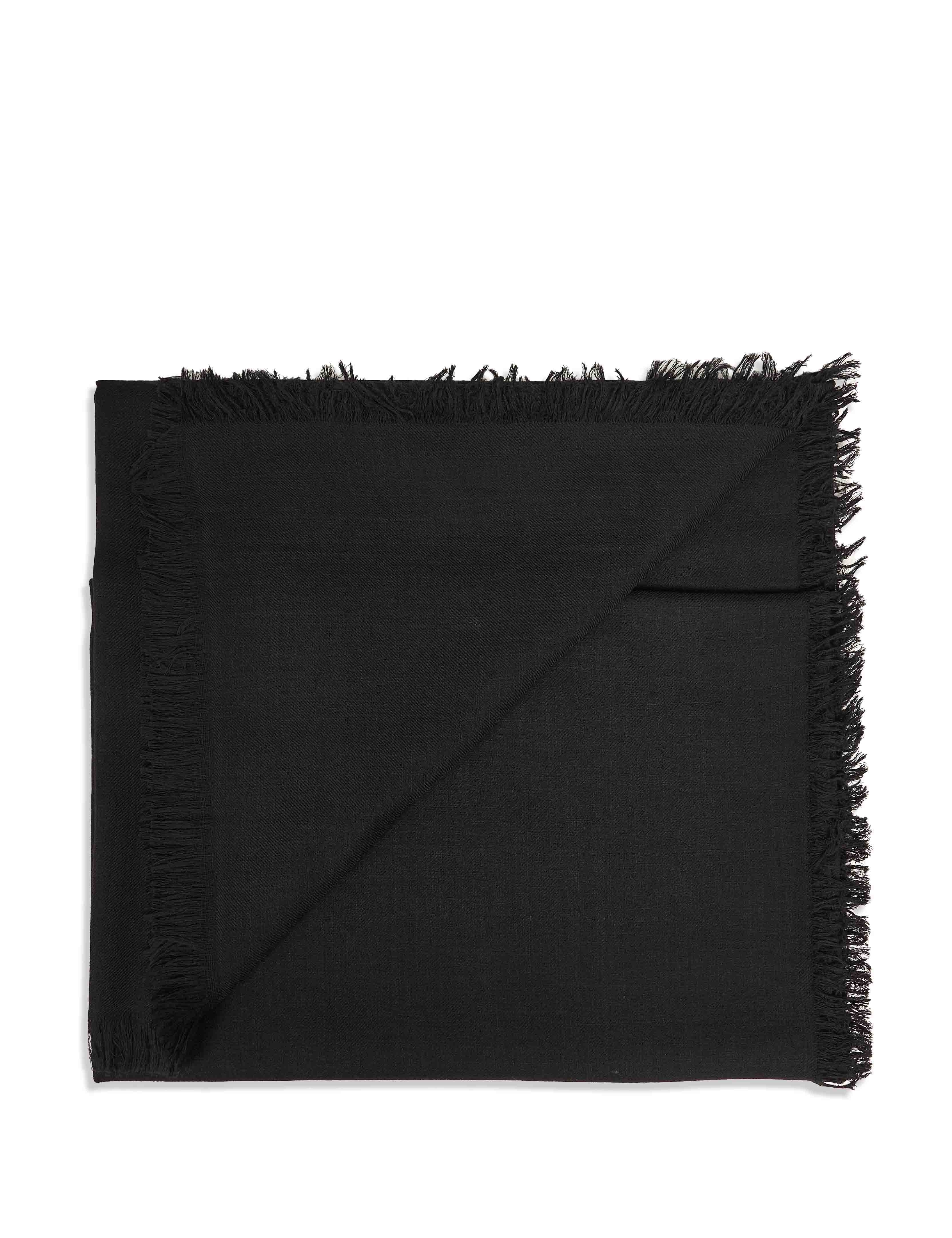 Sciarpa sfrangiata in nero 