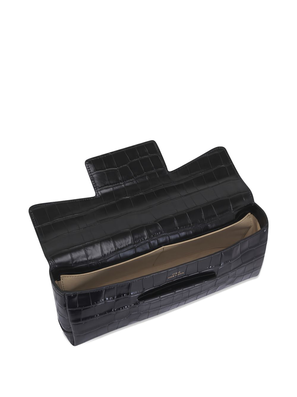 Clutch T-clutch in cocco nero 