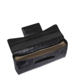 Clutch T-clutch in cocco nero 