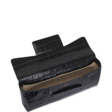 Clutch T-clutch in cocco nero 