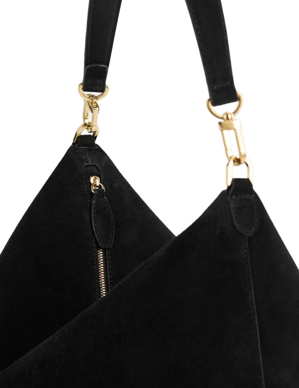 Borsa a spalla Bevel media in nero 