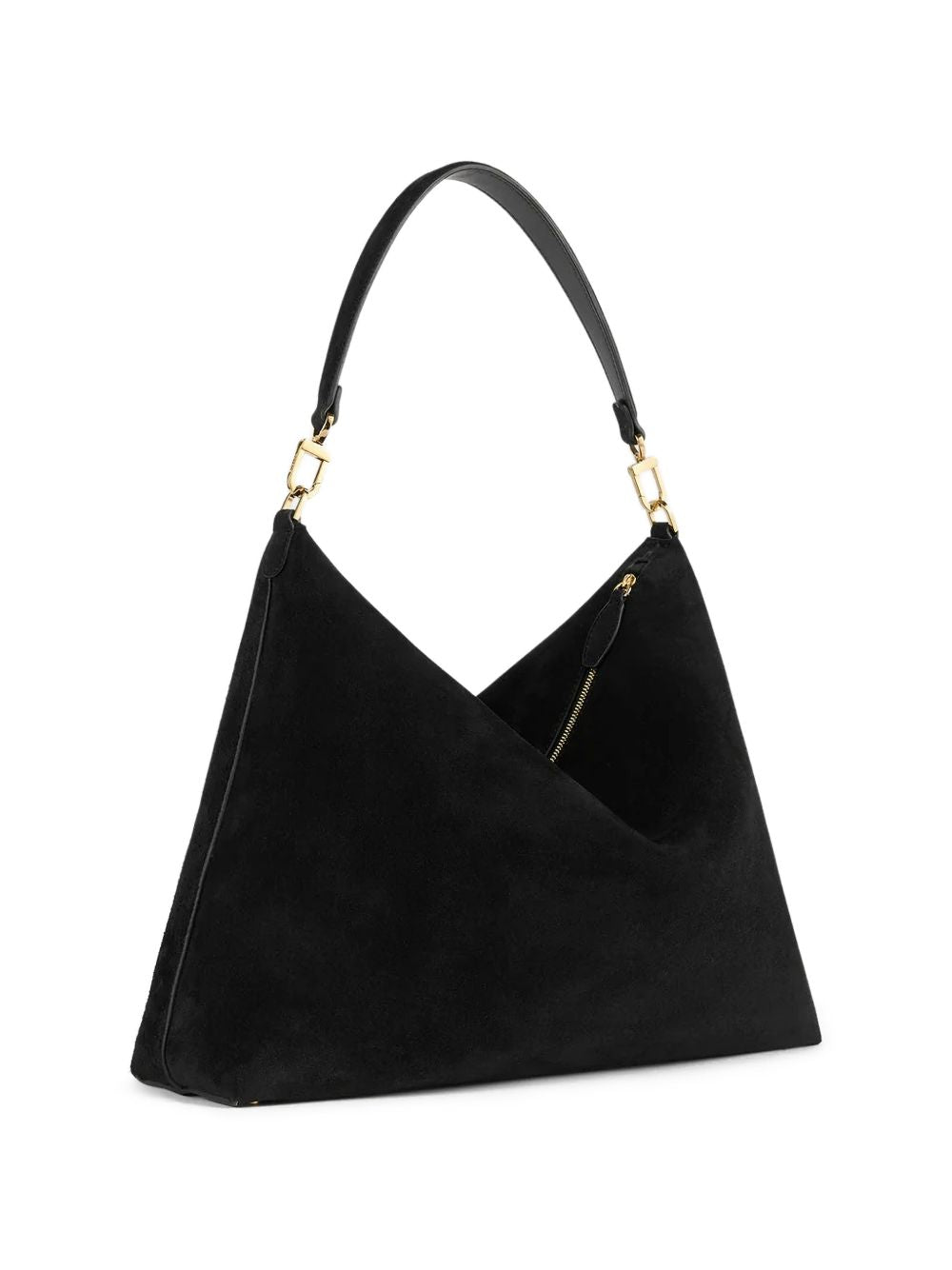 Borsa a spalla Bevel media in nero 