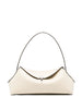 Borsa in pelle con chiusura a T in avorio