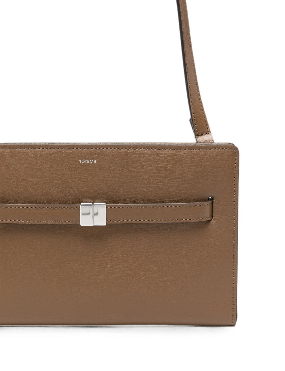 Borsa T-Lock a tracolla in marrone 