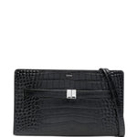 Borsa a tracolla con logo in nero 