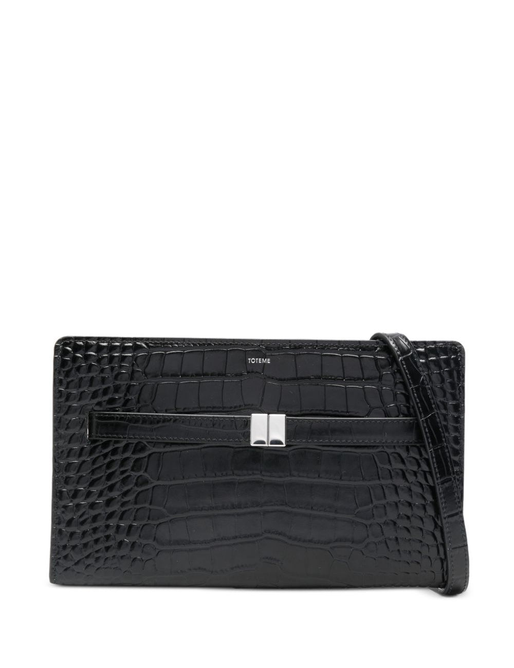 Borsa a tracolla con logo in nero 