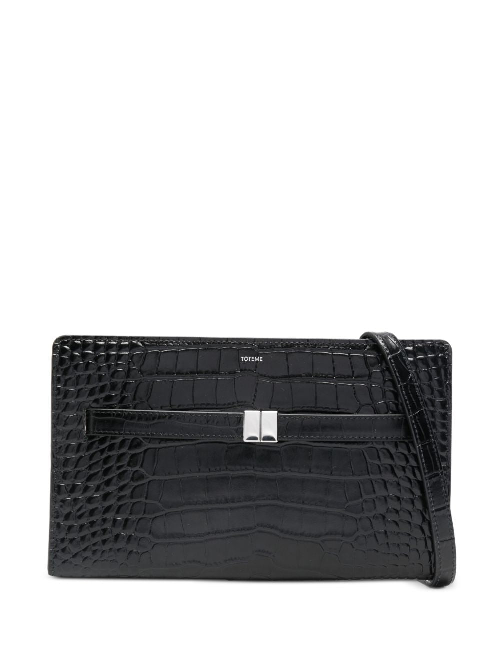 Borsa a tracolla con logo in nero 