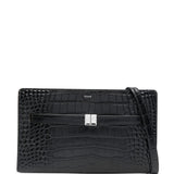 Borsa a tracolla con logo in nero 