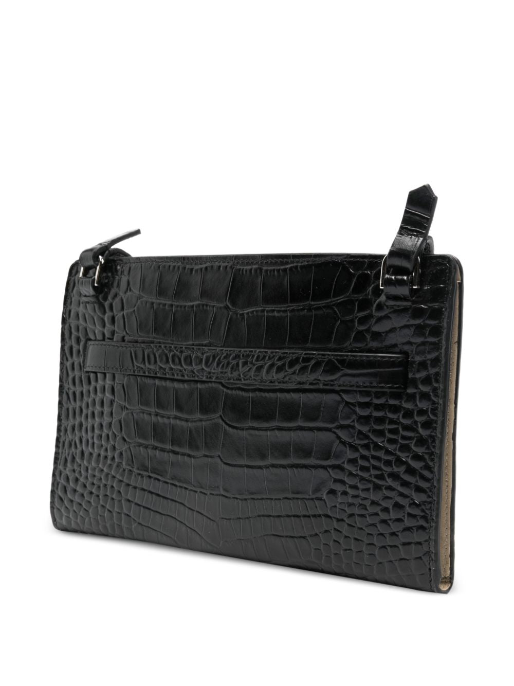 Borsa a tracolla con logo in nero 