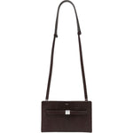 Borsa T-Lock a tracolla in pelle in marrone 