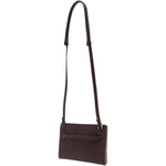 Borsa T-Lock a tracolla in pelle in marrone 