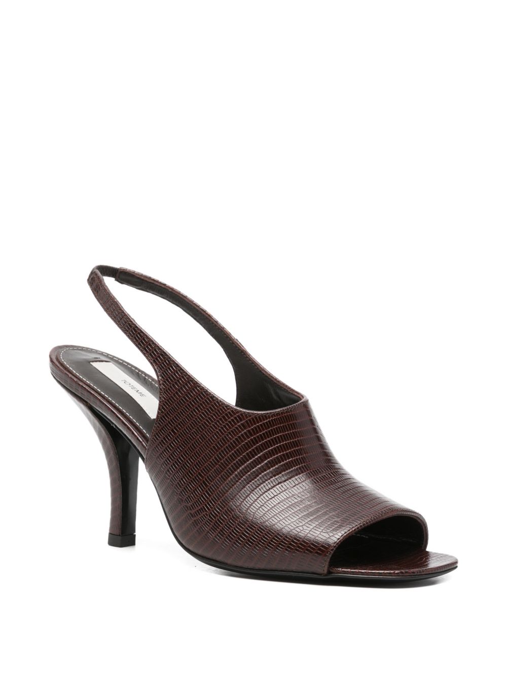 Sandali con cinturino e decorazione a forma di lucertola in marrone Toteme - donna 