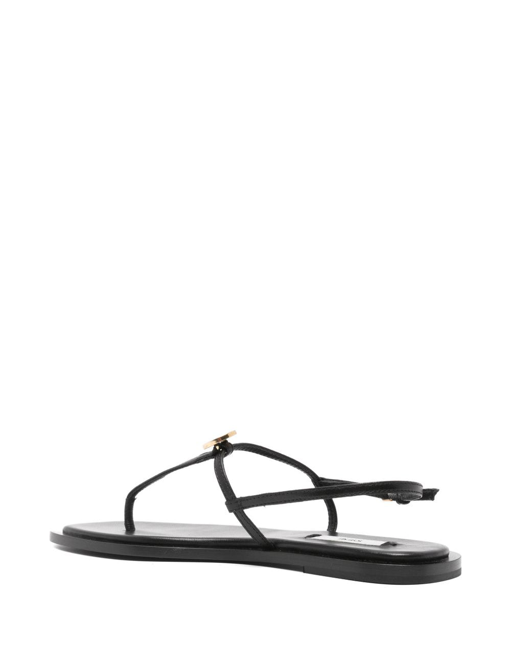Sandali a t e punta quadrata in nero Toteme - donna 