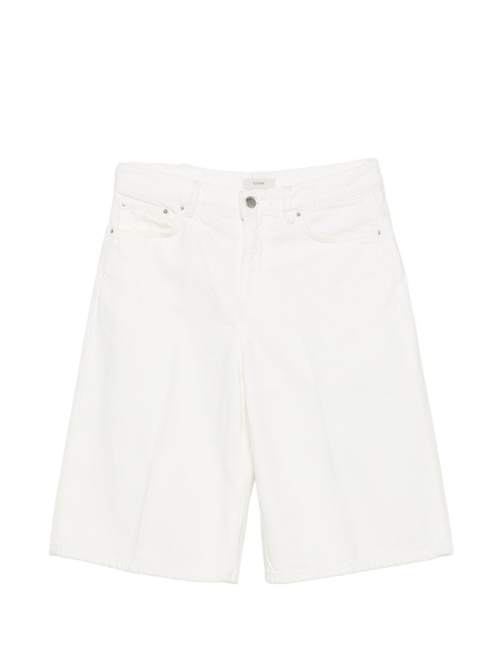 Shorts denim Board al ginocchio in bianco 