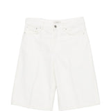 Shorts denim Board al ginocchio in bianco 