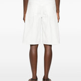 Shorts denim Board al ginocchio in bianco 