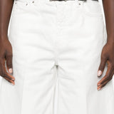Shorts denim Board al ginocchio in bianco 