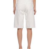 Shorts denim Board al ginocchio in bianco 