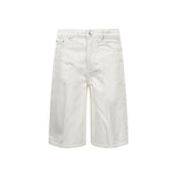 Shorts denim Board al ginocchio in bianco 