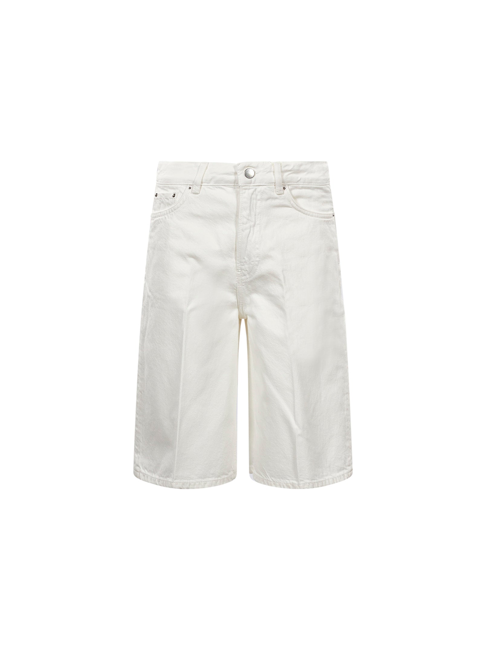 Shorts denim Board al ginocchio in bianco 
