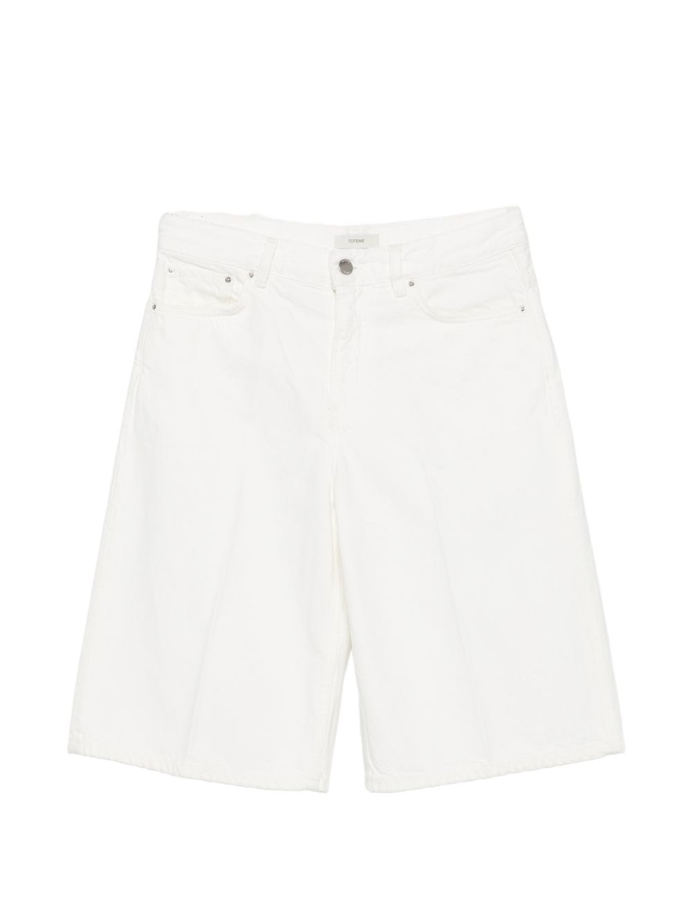 Shorts denim Board al ginocchio in bianco 