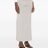 Gonna lunga drappeggiata in grigio 